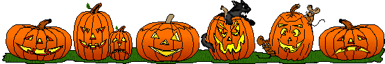 LINE OF PUMPKINS