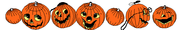 LINE OF PUMPKINS